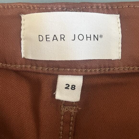 Dear John Jaxytn Cognac Brown Mid Rise Side Slit Bootcut Pants - Picture 7 of 8